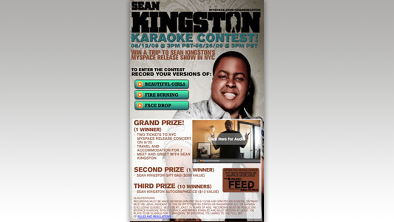 Sean Kingston Contest Banner