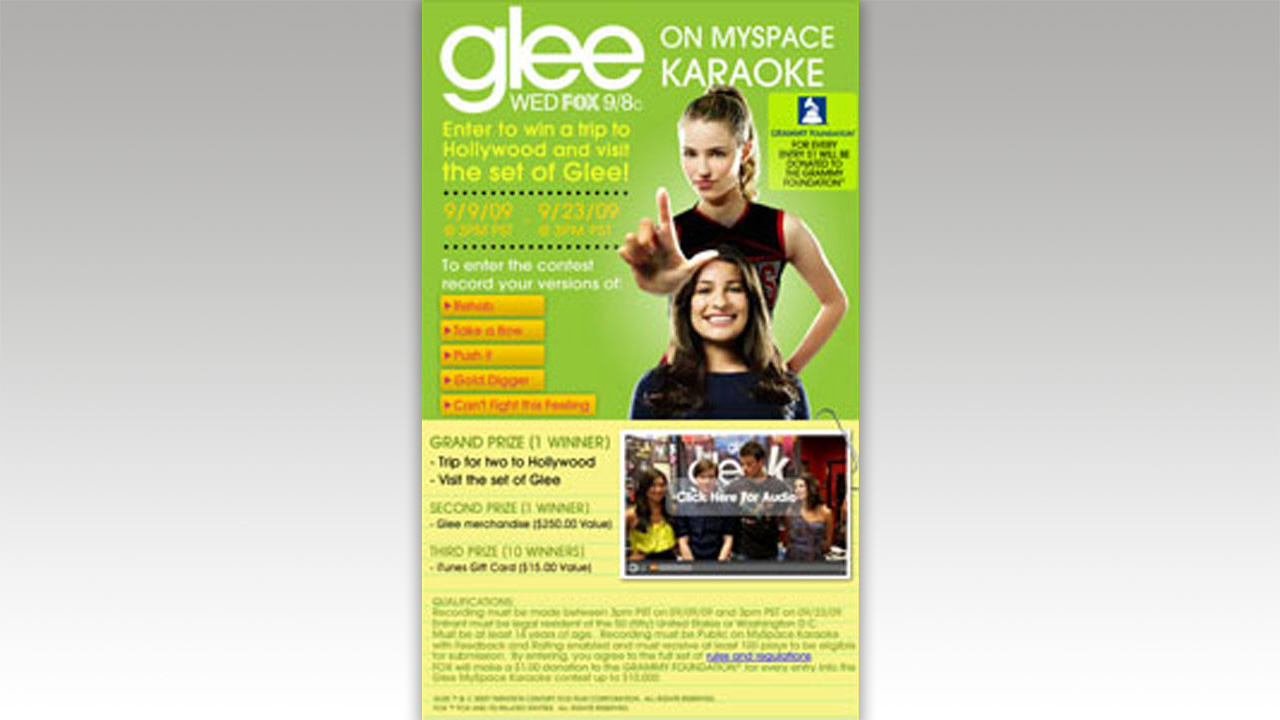 Glee Contest Banner