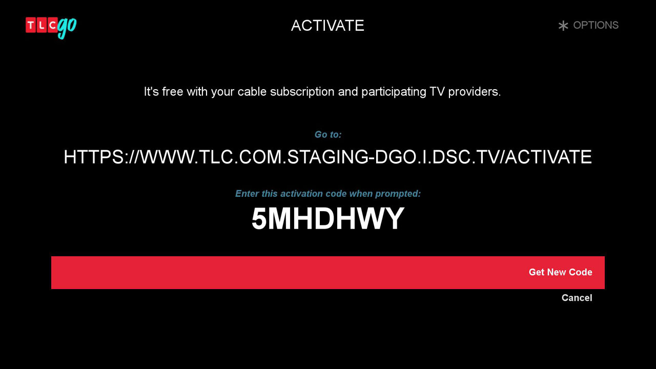 TLC - Activation Screen